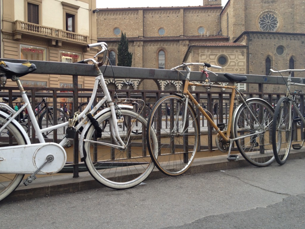 bikes santa maria novella chruch firenze florence