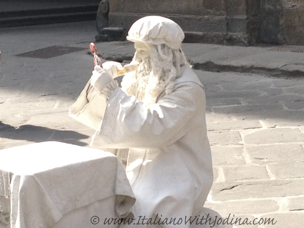 a human statue in florence italy