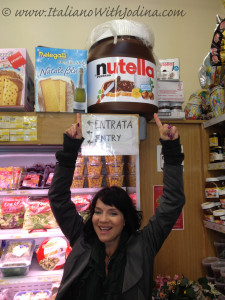 giant jar of nutella in florence italy