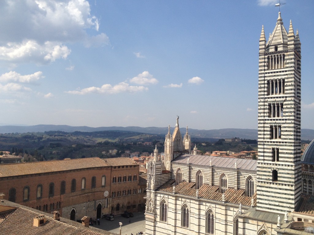 view from on high of duomo of siena, itaky