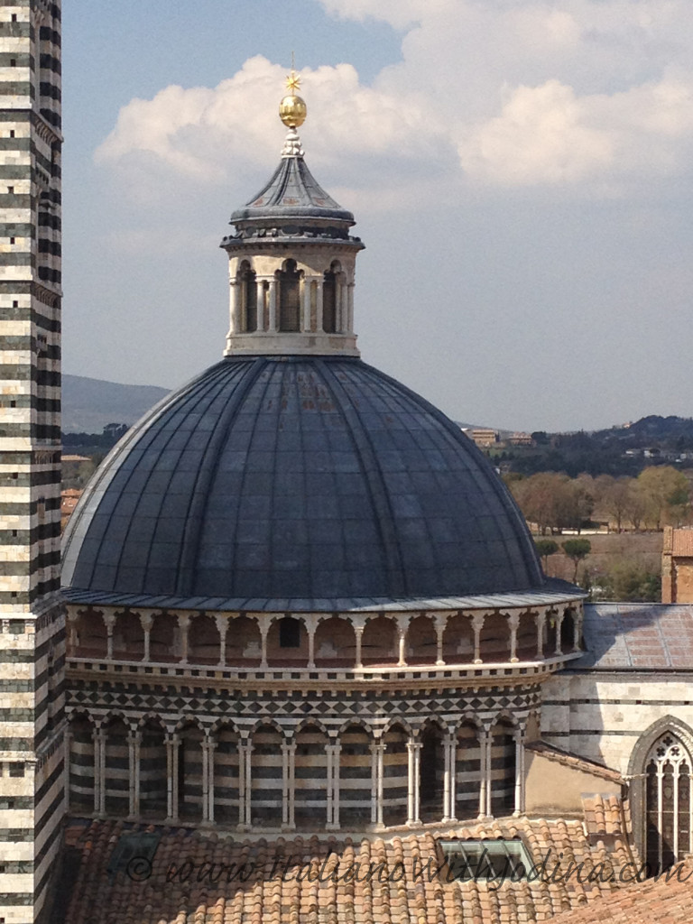 view from on high of cupola siena italy
