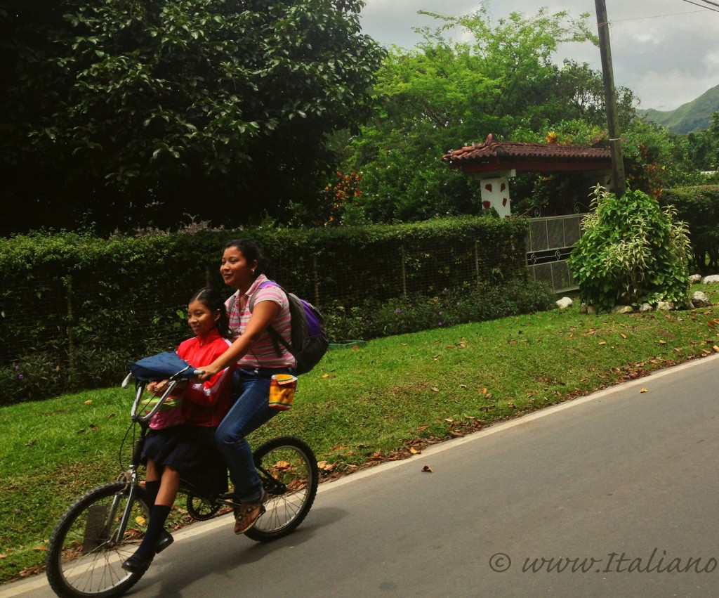 mom and daughter on bike